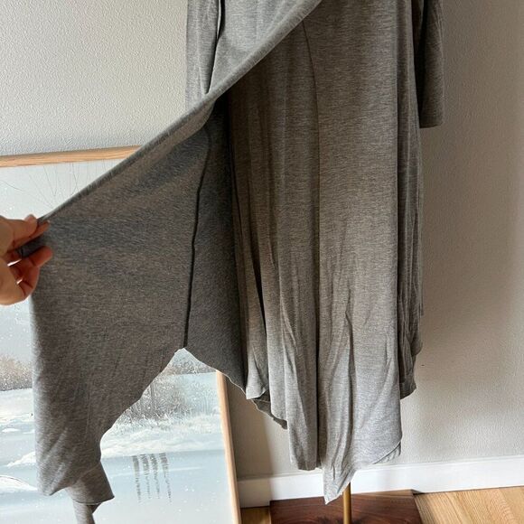 Soft Surroundings Alexandra Stretchy Jersey Knit L/S Maxi Dress heather grey sm - Picture 5 of 8